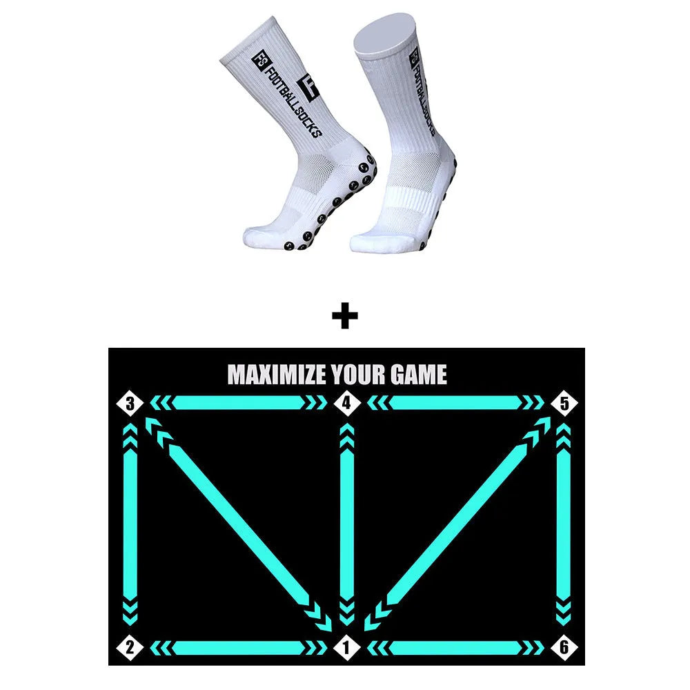 Indoor football training mat in cushion colour with rubber construction for skill lifting practice