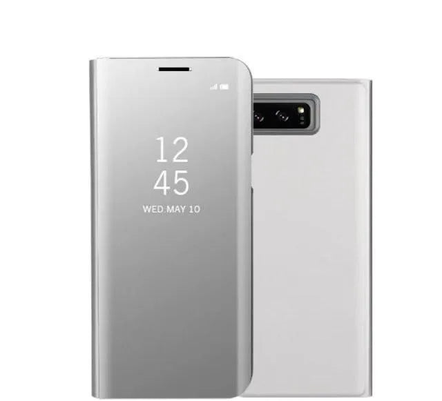 Samsung Galaxy Note20 phone case with card bracket and mirror in various colours.