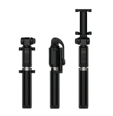 Aluminium alloy Bluetooth selfie stick with remote control and extendable phone clip