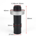 Black industrial camera monocular lens with 30mm diameter and 84mm length
