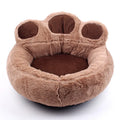 Teddy pet mat bear paw kennel short plush PP cotton coffee colour multiple sizes