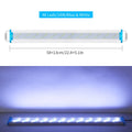 Ultra-thin aquarium LED light with blue and white lighting modes for fish tanks