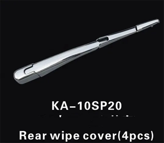 Silvery ABS plastic rear wiper cover trim for Hyundai 2010 vehicles, set of four replacement trims