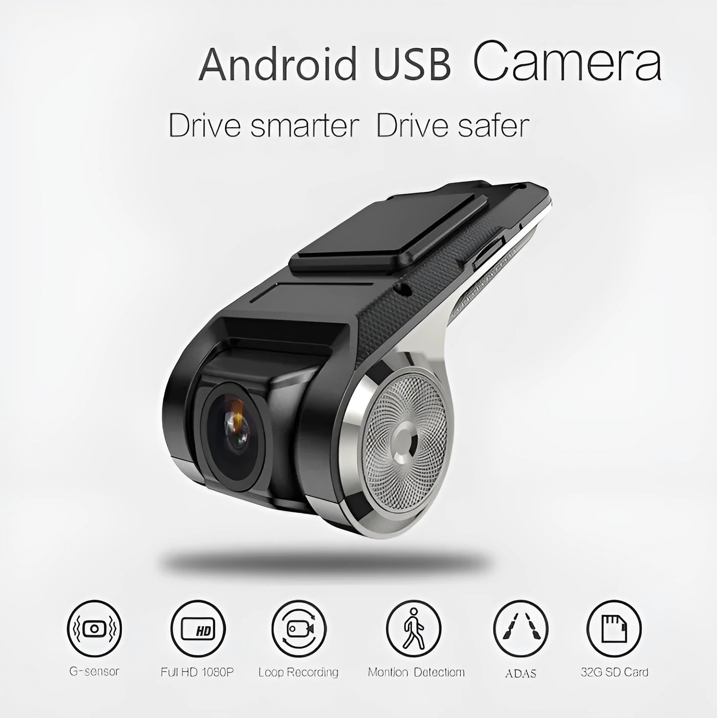 Android driving recorder with big screen and WiFi for navigation and parking monitoring