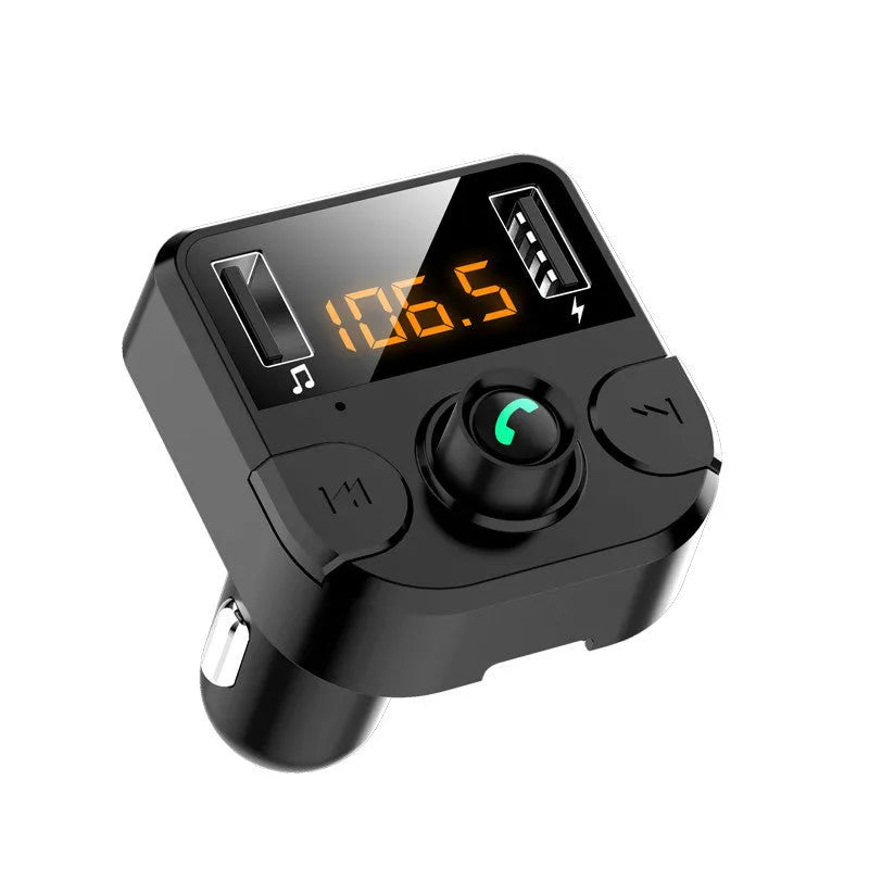BT36B Black Car Bluetooth MP3 Player with cigarette lighter plug and small display