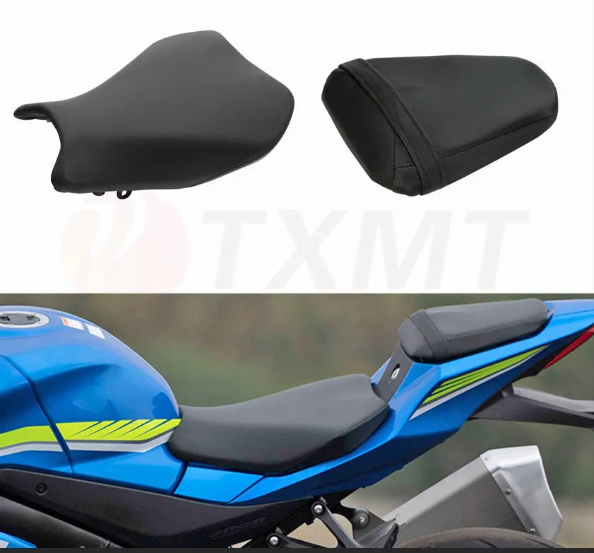 PU leather protective seat cover set for Suzuki GSXR1000 motorcycle in L size.