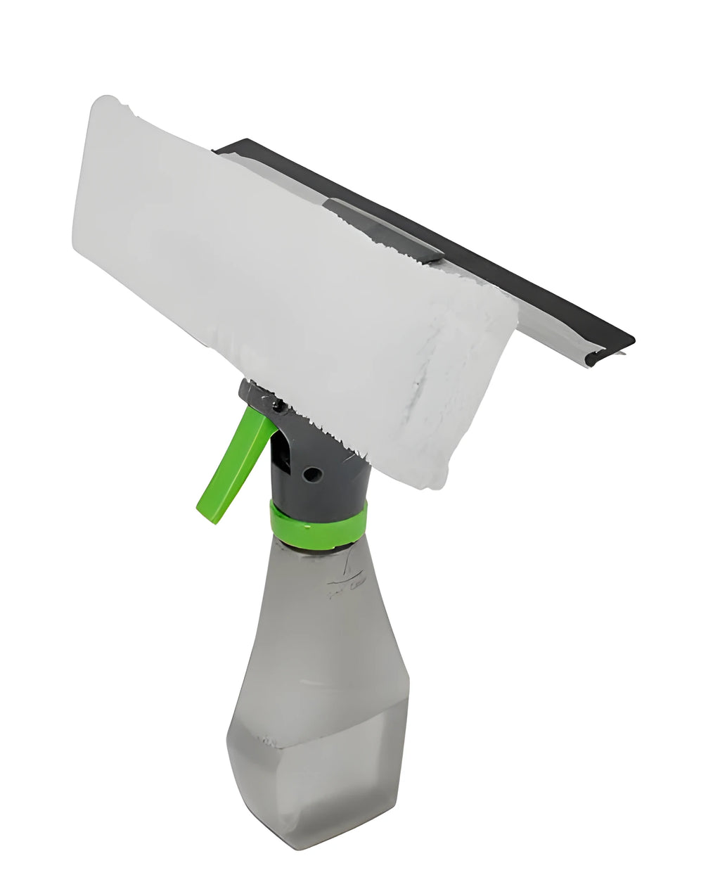 3-in-1 handheld car and window cleaning tool with spray bottle and silicone scraper, 25 cm length, plastic and super fibre materials