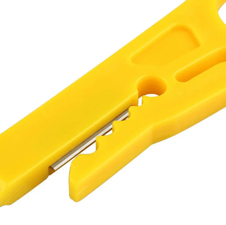 Yellow mini portable wire stripper tool for 0.6mm network and telephone cables