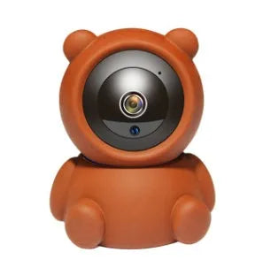 Bear 1080P wireless indoor security camera with infrared night vision on a shelf