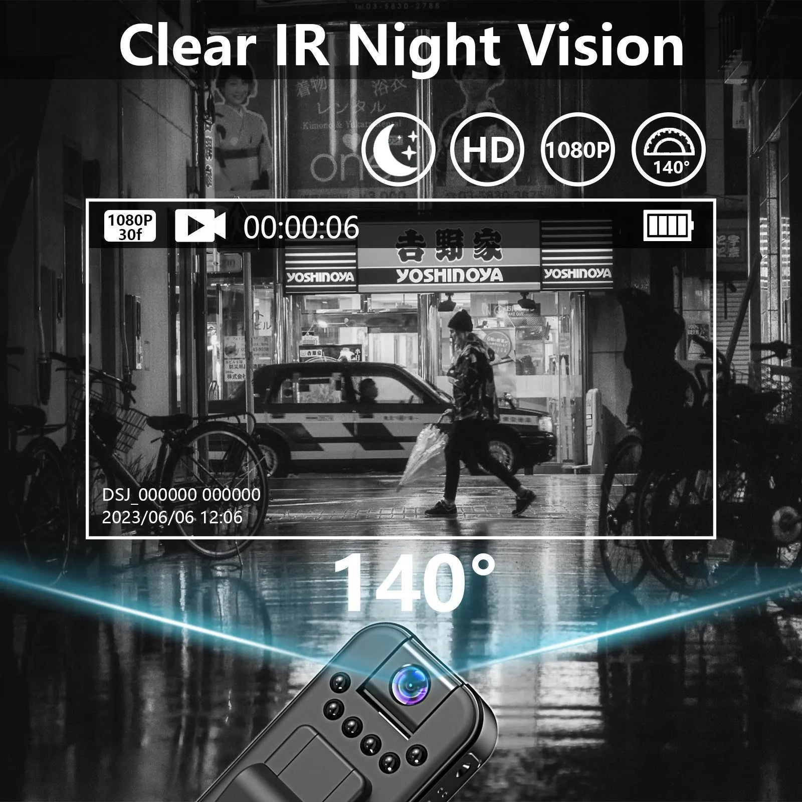 L7 HD conference and outdoor video recorder with infrared night vision and wifi