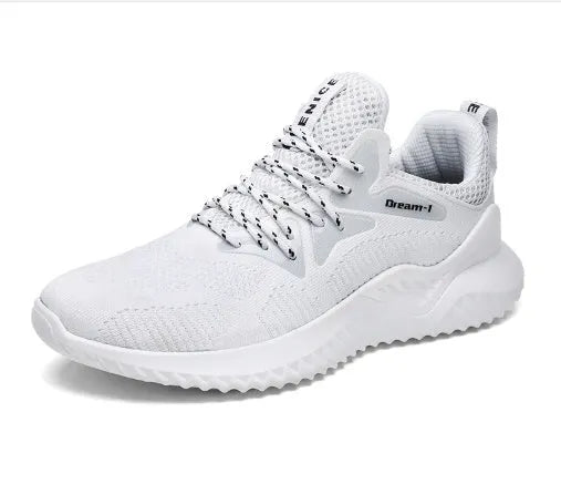 Adult low-top running shoes with front strap closure and mesh upper in various colour options