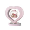Pink preserved rose ornament with optional base and bluetooth feature for birthday and Valentine's gifts