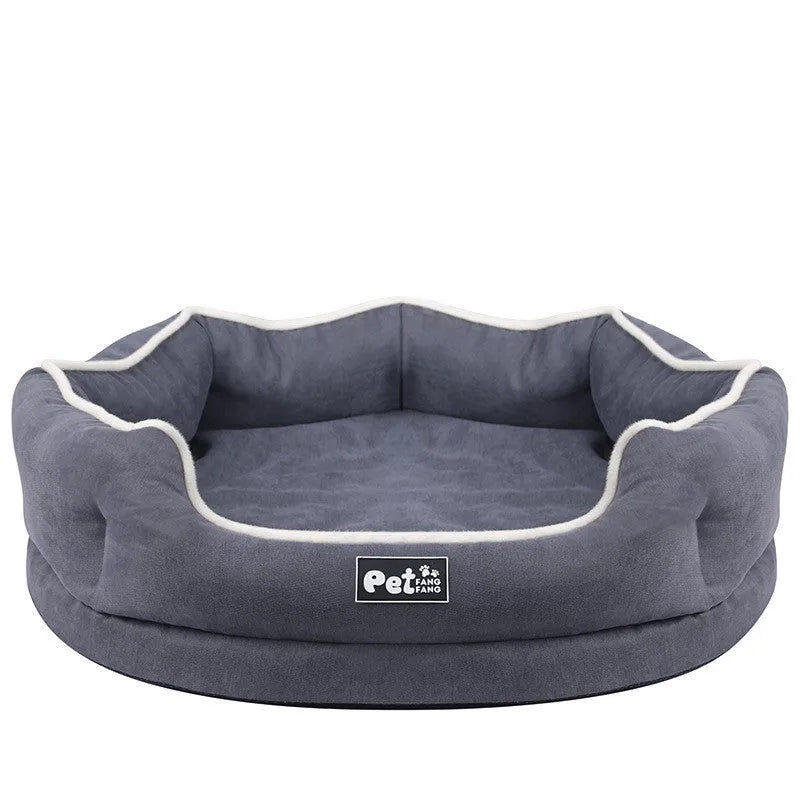 Removable pet bed mattress in grey cloth with tear resistant finish for cats and dogs