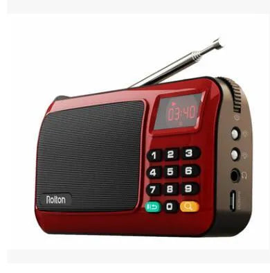 Rolton W405 portable FM radio speaker with MP3 player in compact design