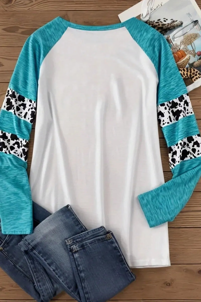 Sky blue Halloween pumpkin 3D printed T-shirt with Japanese Korean casual style
