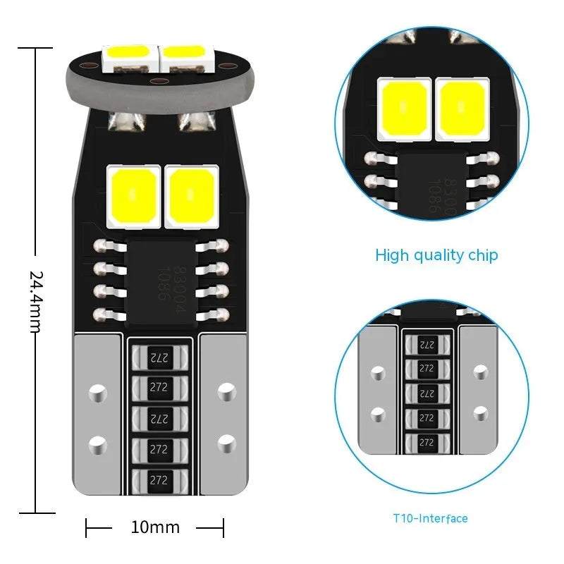 Small 10mm square LED car lamp for vehicle licence plate illumination