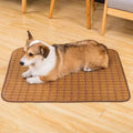Brown rattan fibre cooling mat for dogs in various sizes from small to extra-large 3XL