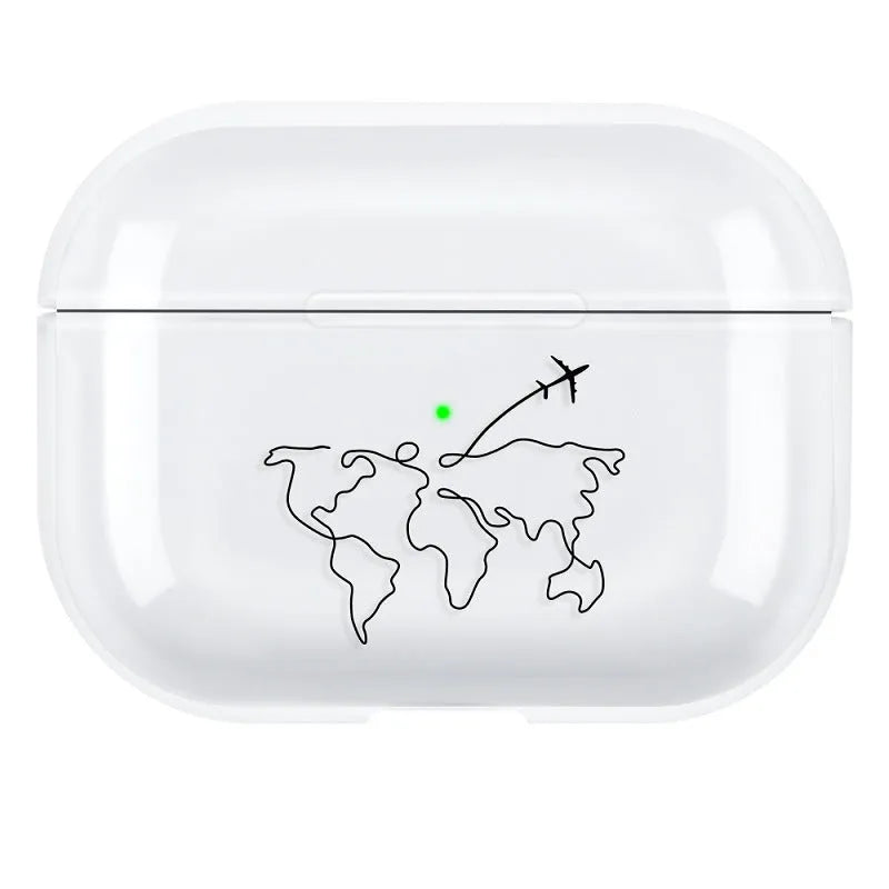 Simple solid colour PC plastic protective shell cover for AirPods Pro 3 case