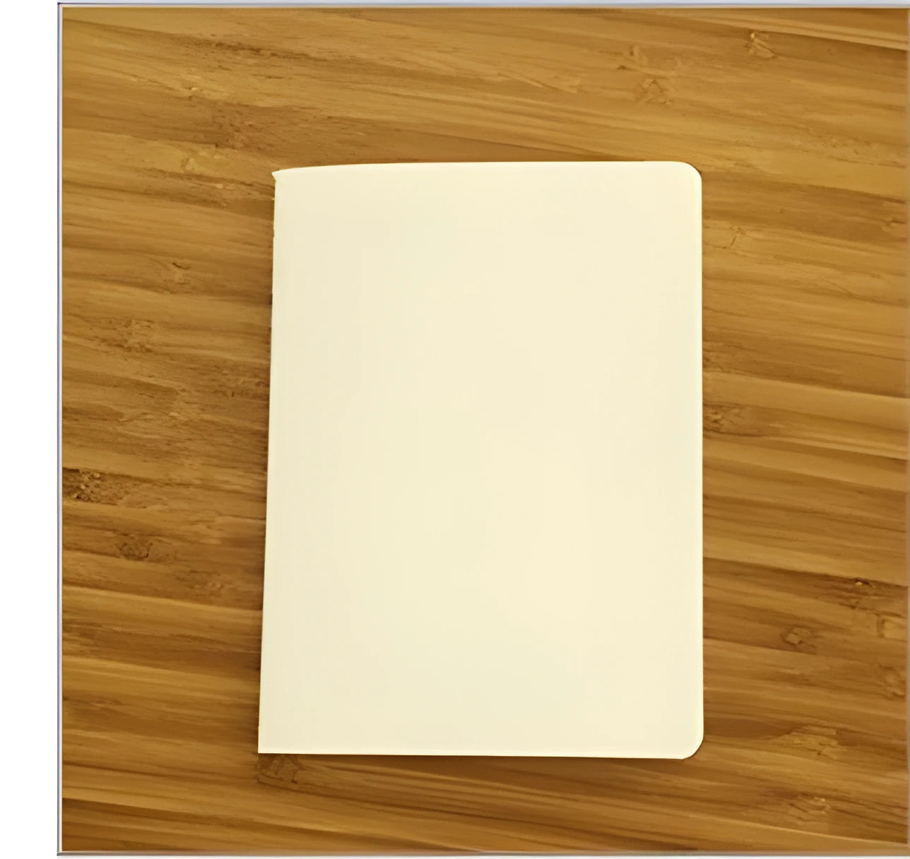 Retro solid-colour A6 graffiti notebook open on a blank page.
