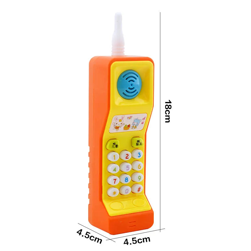 Children's educational toy with cartoon animal design featuring sound and light functions