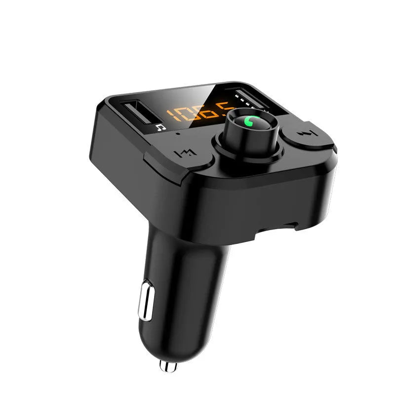 BT36B Black Car Bluetooth MP3 Player with cigarette lighter plug and small display