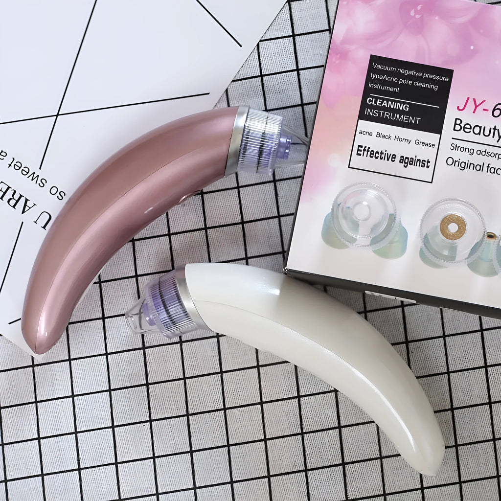 JY-666 electric blackhead suction instrument in rose gold and white colour options