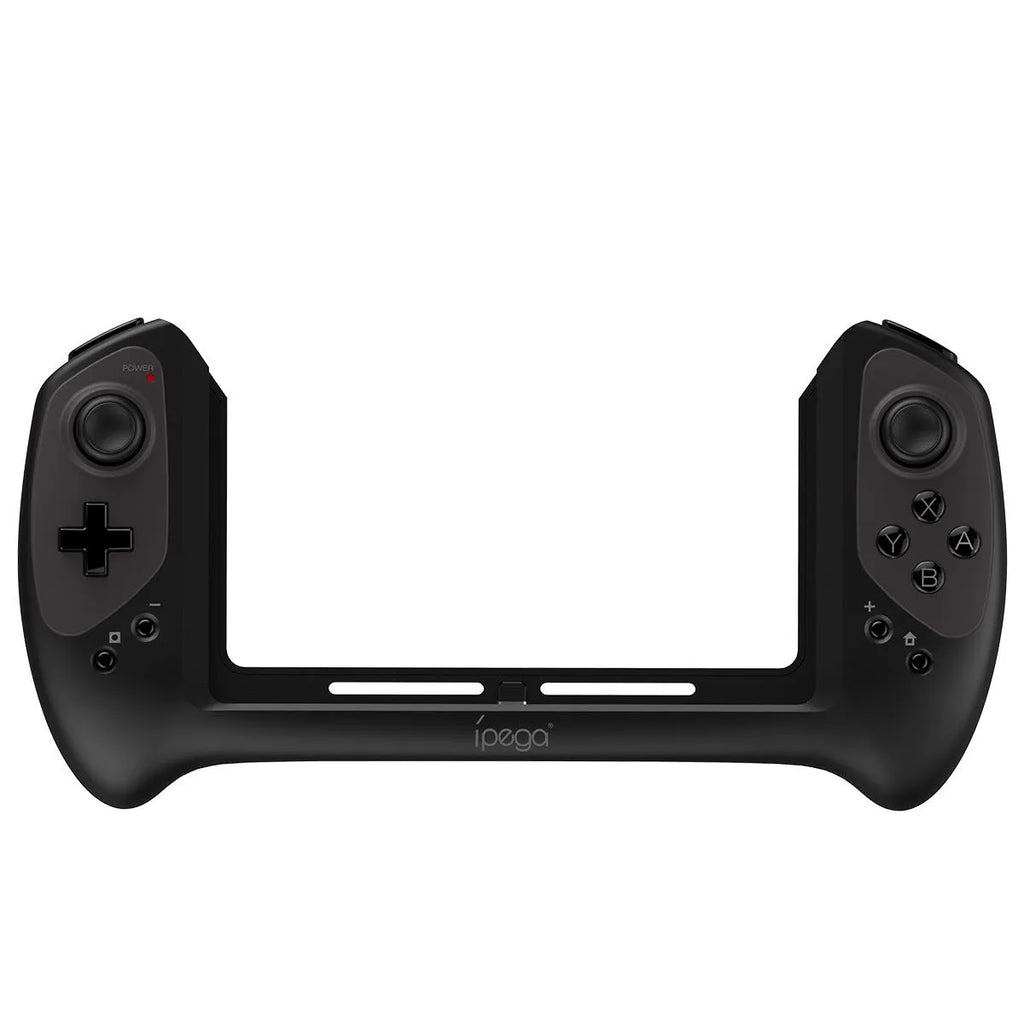 Black Nintendo Switch wireless gamepad controller with curved ergonomic grips and textured analogue sticks.