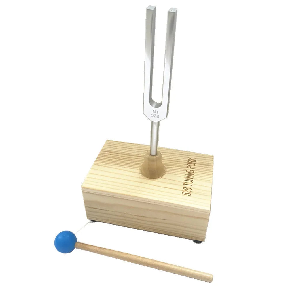 432Hz aluminium alloy tuning fork with speaker set for sound therapy in kraft paper box