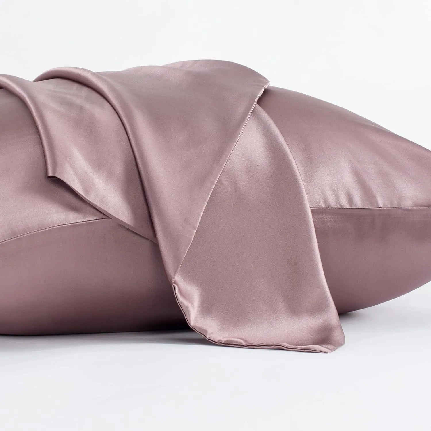 19 momme mulberry silk pillowcase in dark gray with envelope closure and solid colour finish