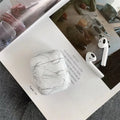 White Marble hard PC protective case for Apple AirPods 1 and AirPods 2 charging box