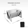 Large stainless steel folding barbecue oven for 1-2 people with storage bag