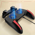 H10 mobile gaming controller with cooling fan attached to a smartphone.