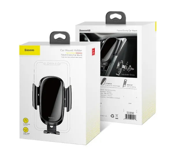 Universal smart car phone bracket with flexible gooseneck arm mounted on a car dashboard