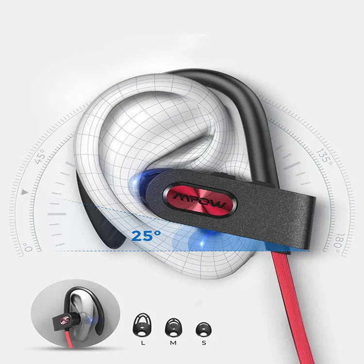 Flame2 hanging ear Bluetooth wireless headset in red, black, and pink colour options