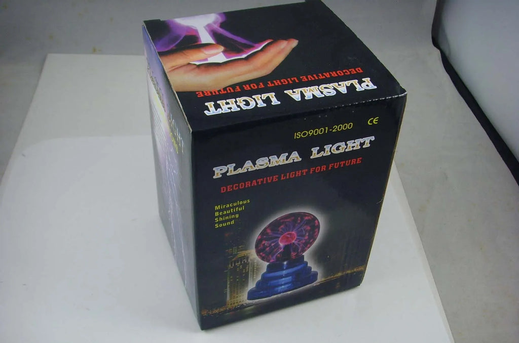 Colourful anti-radiation magic ball light with 7.62cm glass sphere on ABS base