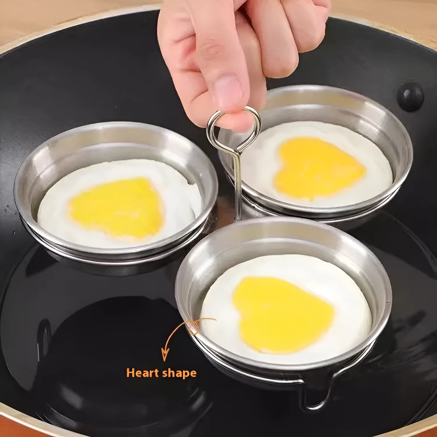 Mini stainless steel heart-shaped egg steamer for boiling and stewing eggs