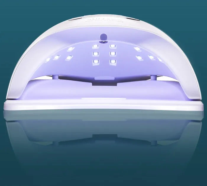 White UV LED nail polish baking lamp dryer with 45 beads and digital timer display