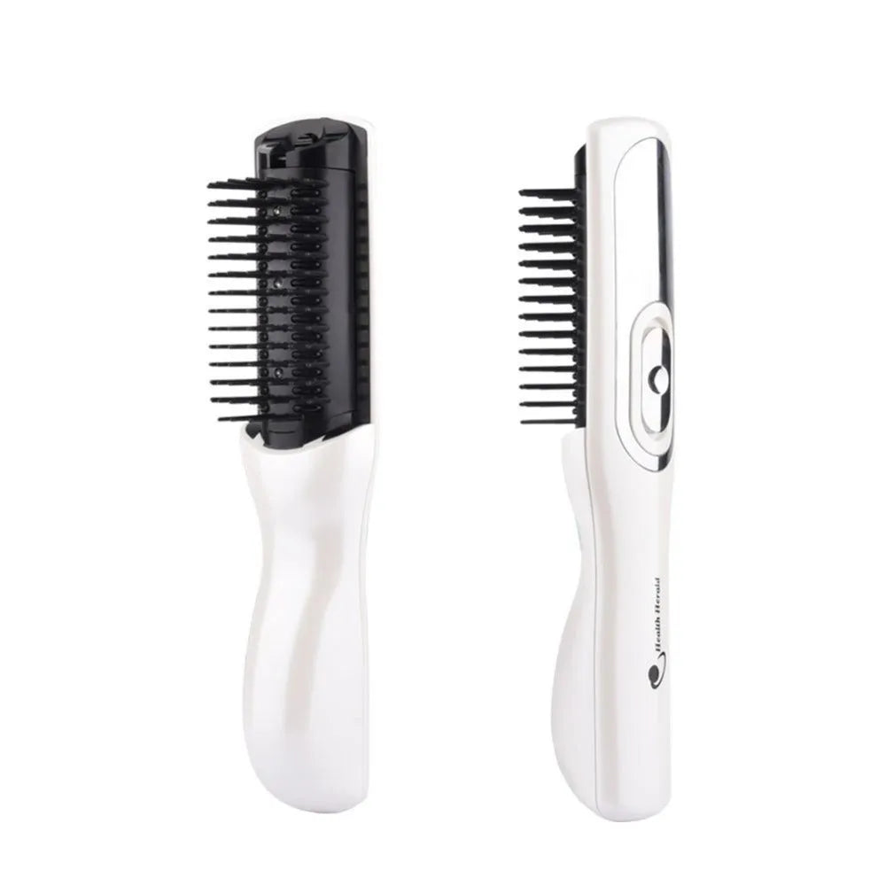 Electric head massage comb with infrared and vibration for hair growth, 22.5 cm long, battery-powered