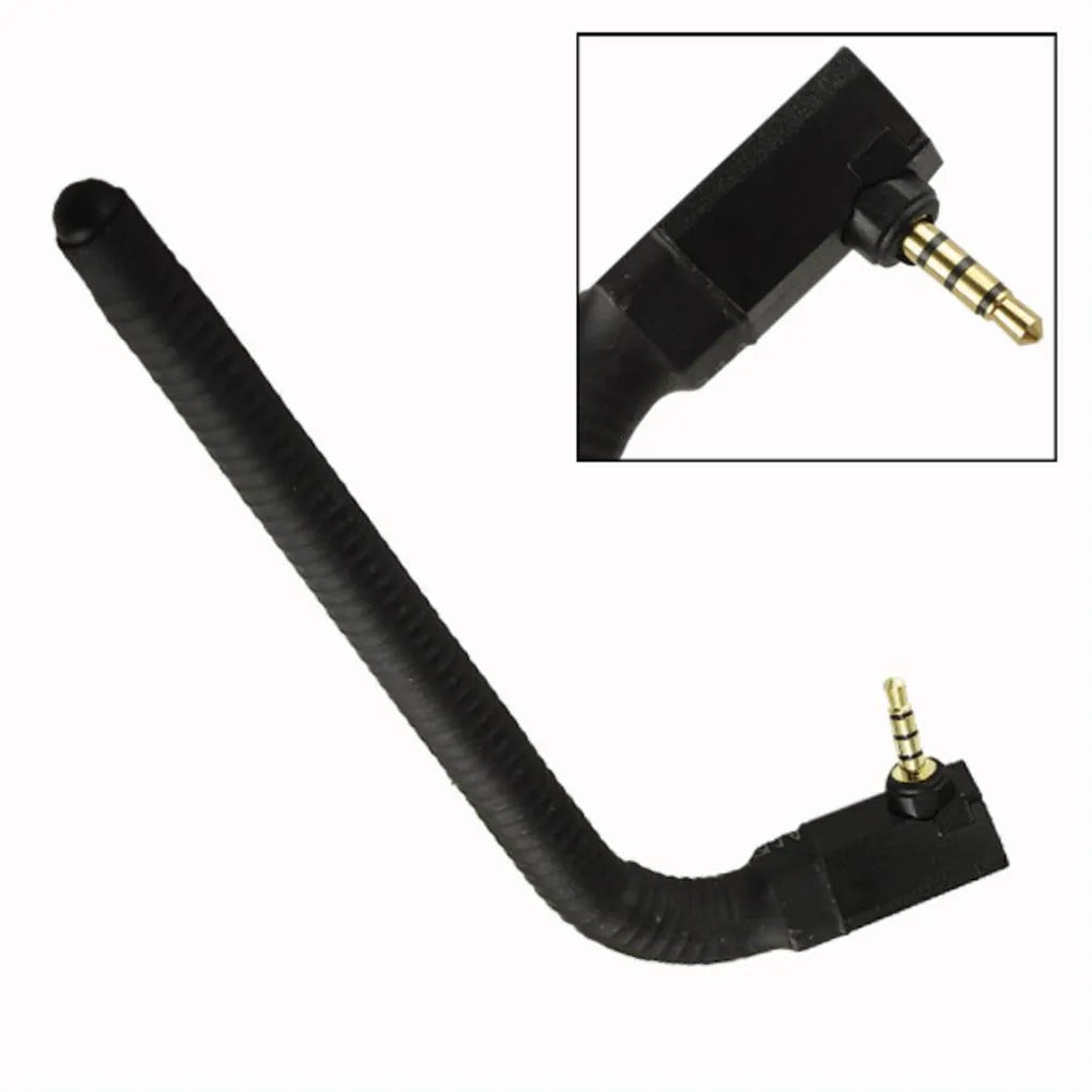 A black wideband mobile phone signal booster antenna with a magnetic base, measuring 13.6 cm long.