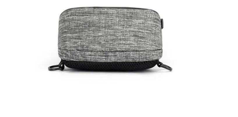 Small dark blue Oxford cloth waterproof chest bag with zip opening and single strap