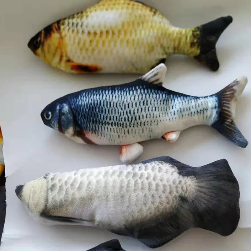 Multicolour electric jumping fish cat toy with USB cable for recharging