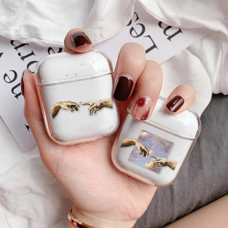 Transparent protective cover for Apple AirPods and AirPods Pro charging cases