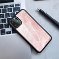 Marbled Huawei mobile phone case in black gold and blue flower patterns