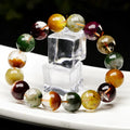 Natural four seasons colourful ghost cornucopia crystal bracelet with 10mm beads and retro ethnic style