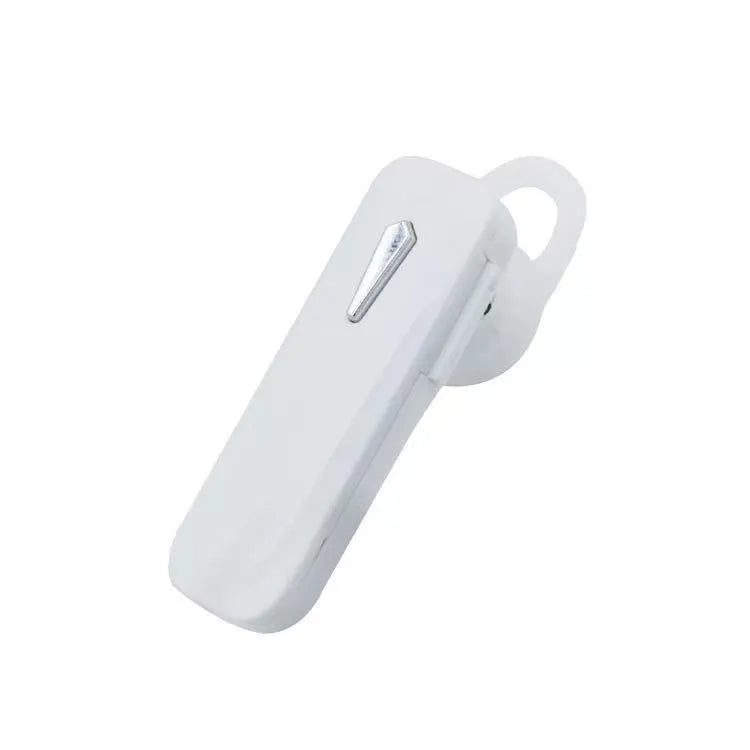 M163 black and white in-ear car Bluetooth headset for hands-free calling and music control.
