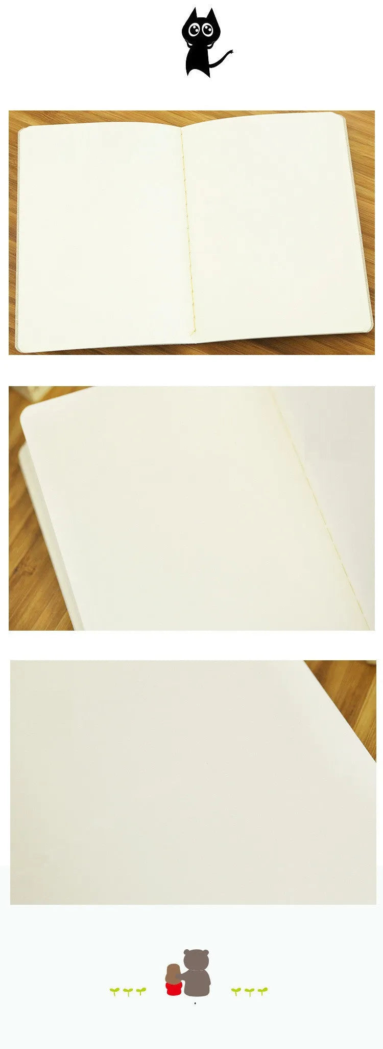 Retro solid-colour A6 graffiti notebook open on a blank page.