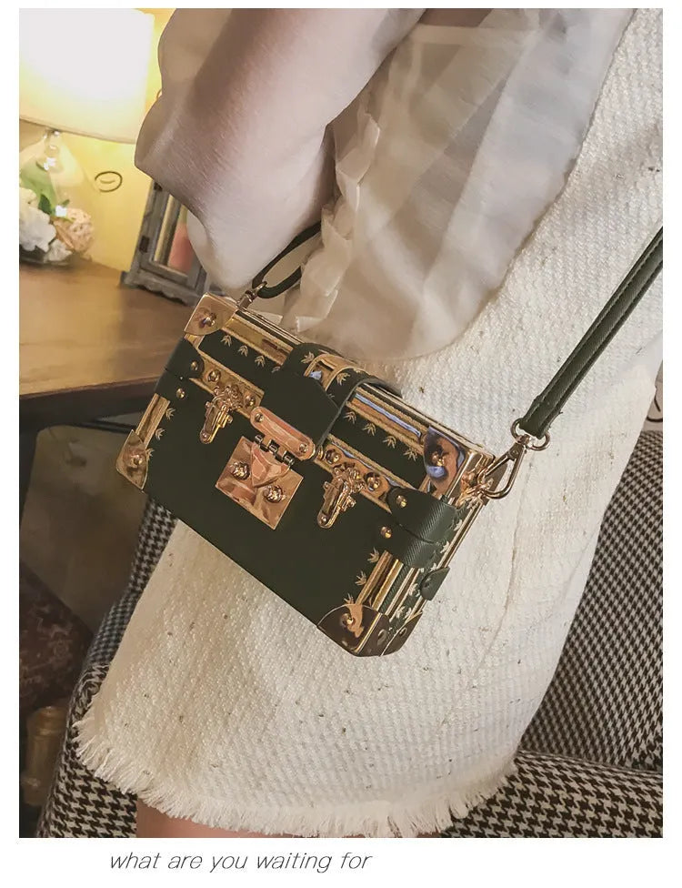Women's hard PU leather shoulder bag with flap design and single adjustable strap