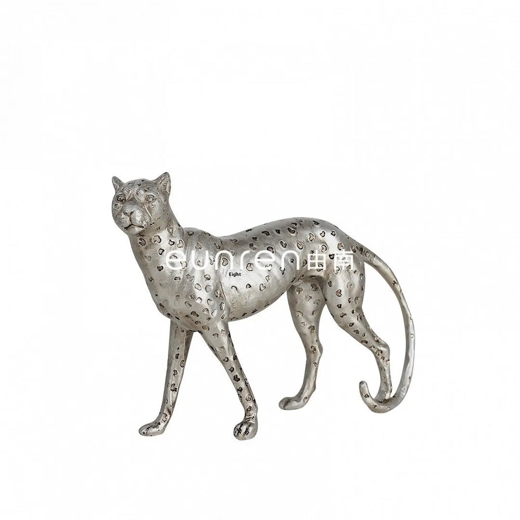 American Leopard resin ornament in modern style available in small large and walking posture sizes for home decoration