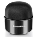 Black waterproof mini portable Bluetooth speaker with radio function and call capability