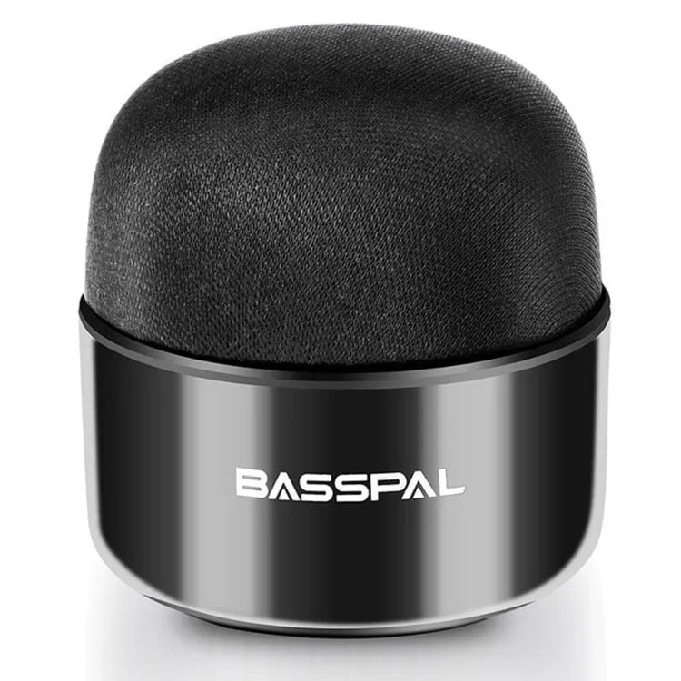 Black waterproof mini portable Bluetooth speaker with radio function and call capability